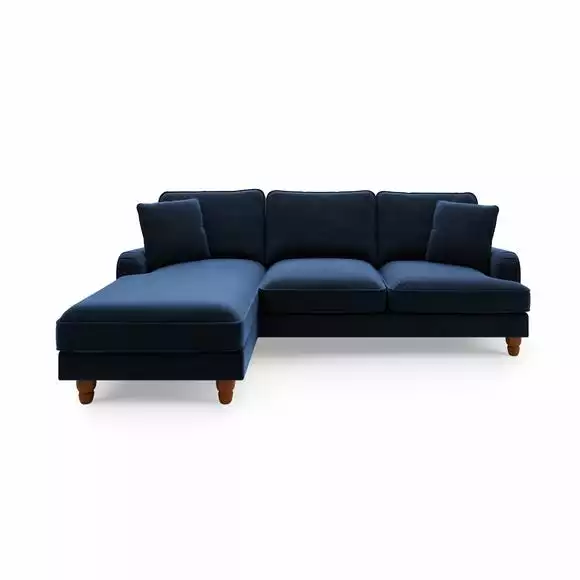Dunelm Beatrice Matte Velvet Left Hand Corner Chaise - Image 3