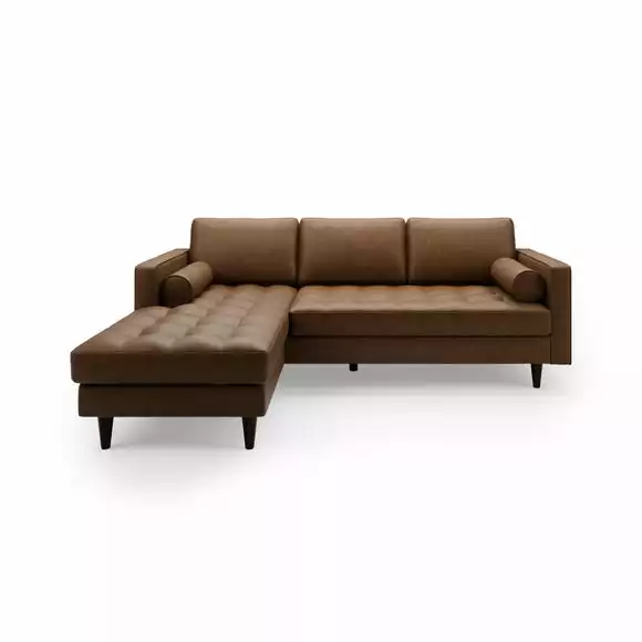 Dunelm Zoe Faux Leather Left Hand Corner Chaise - Image 3