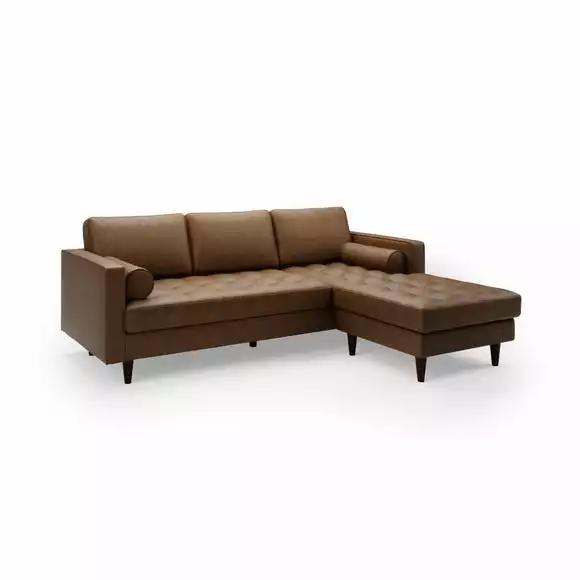 Dunelm Zoe Faux Leather Right Hand Corner Sofa - Image 2