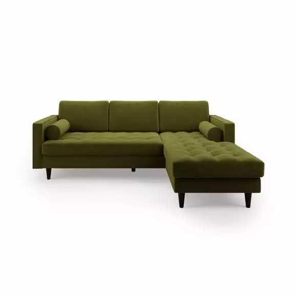 Dunelm Zoe Velvet Right Hand Corner Sofa - Image 2