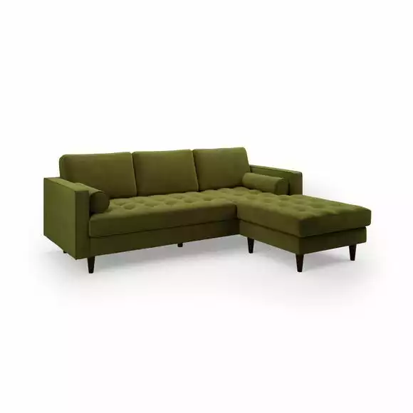 Dunelm Zoe Velvet Right Hand Corner Sofa - Image 3