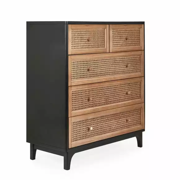 Dunelm Franco 5 Drawer Chest, Black - Image 3