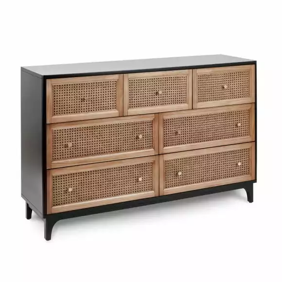 Dunelm Franco 7 Drawer Chest, Black - Image 3