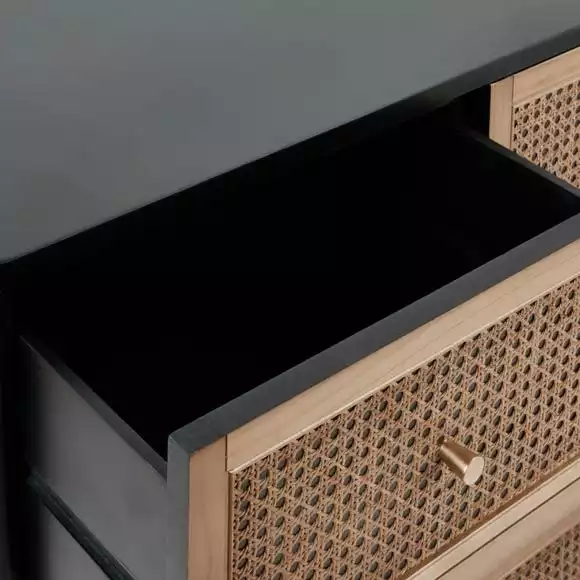 Dunelm Franco 7 Drawer Chest, Black - Image 4