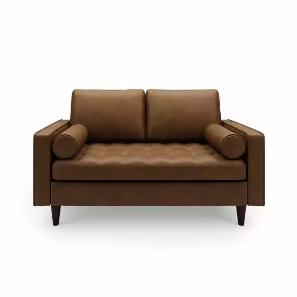 Dunelm Alfie Faux Leather 2 Seater Sofa - Image 3