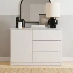 Dunelm Larson Small Sideboard White