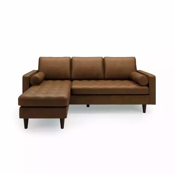 Dunelm Alfie Faux Leather Corner Chaise - Image 3