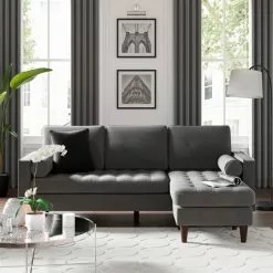 Dunelm Alfie Velvet Corner Chaise