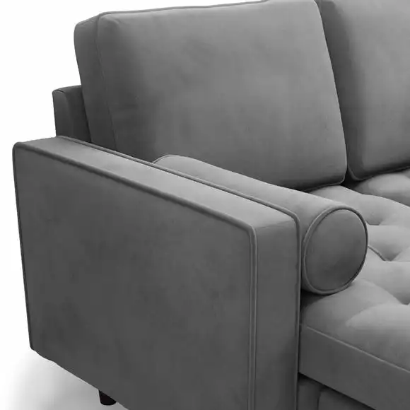 Dunelm Alfie Velvet Corner Chaise - Image 6