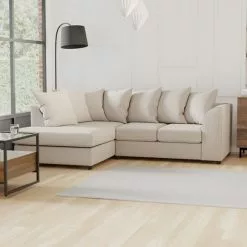 Dunelm Blake Soft Texture Fabric Corner Sofa