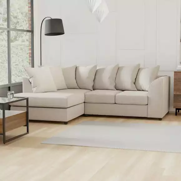 Dunelm Blake Soft Texture Fabric Corner Sofa