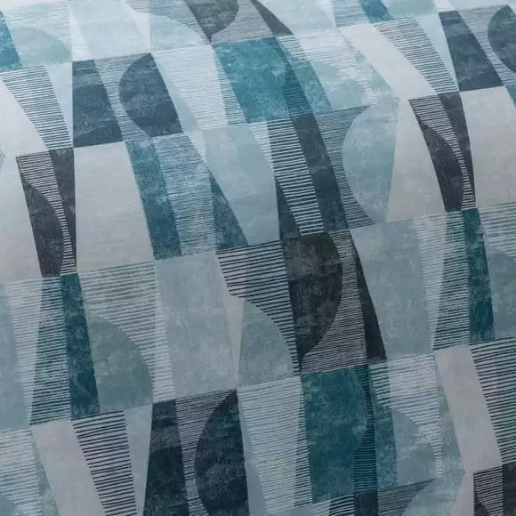 Elements Iver Geo Teal Duvet Cover And Pillowcase Set - Image 3