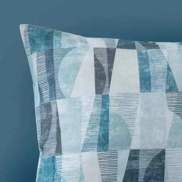 Elements Iver Geo Teal Duvet Cover And Pillowcase Set - Image 6