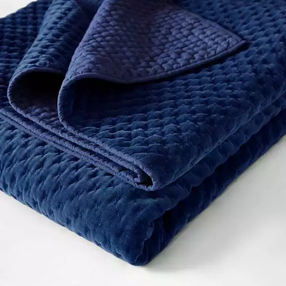 Dorma Purity Navy Genevieve Bedspread - Image 2