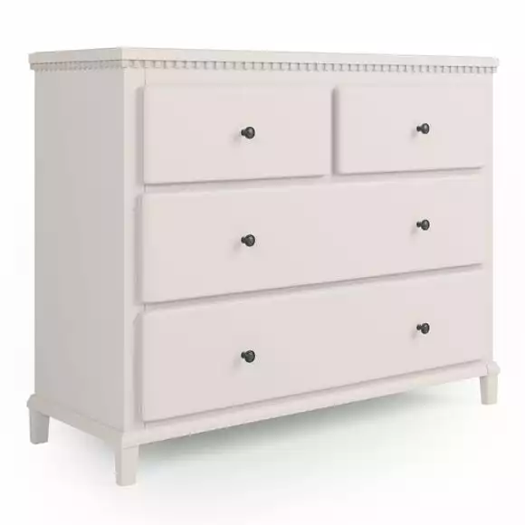 Dunelm Marco 4 Drawer Chest, Ivory - Image 2