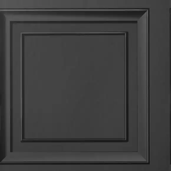 Dunelm Square Panel Black Wallpaper - Image 4