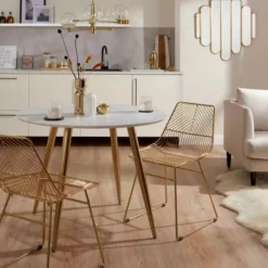 Dunelm Kendall Faux Marble Round Dining Table