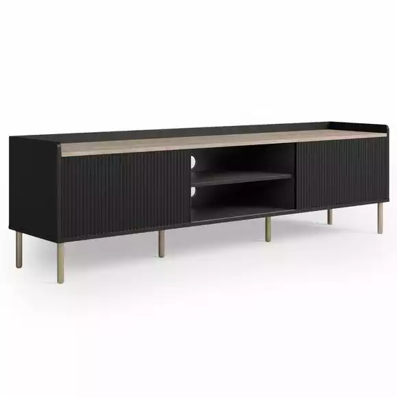 Dunelm Georgi Extra Wide TV Unit Black - Image 2