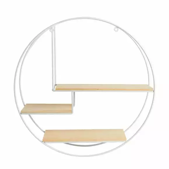 Dunelm Circle Shelf White Pine - Image 2