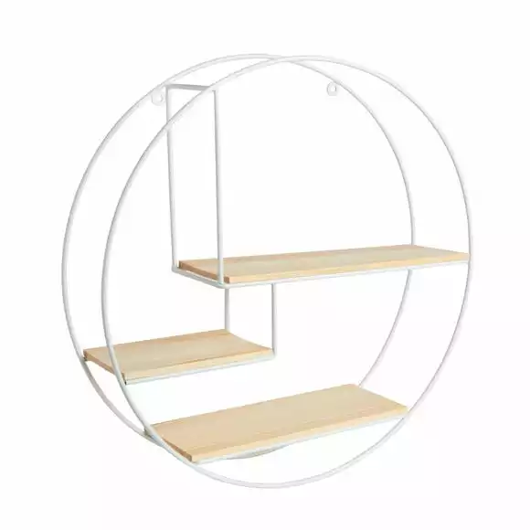 Dunelm Circle Shelf White Pine - Image 3