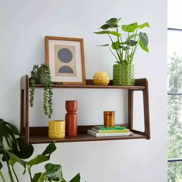 Dunelm Elements Beechwood Wall Shelving Unit