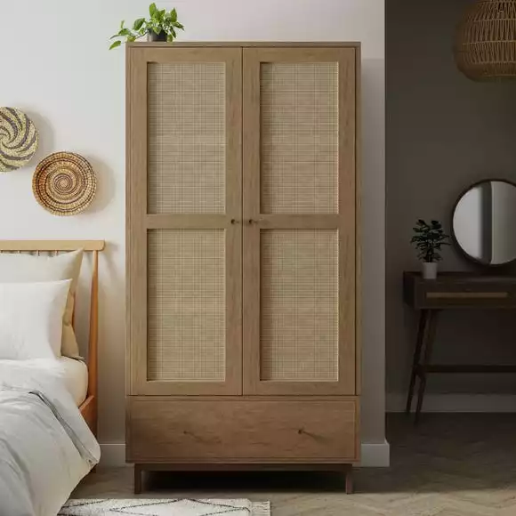 Dunelm Indi Double Wardrobe, Mango Wood