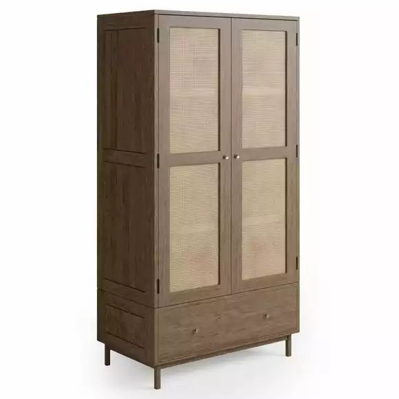 Dunelm Indi Double Wardrobe, Mango Wood - Image 2