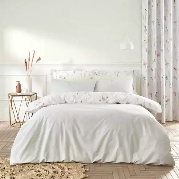 Dunelm Dried Flowers Blush Duvet Cover And Pillowcase Set - Image 2