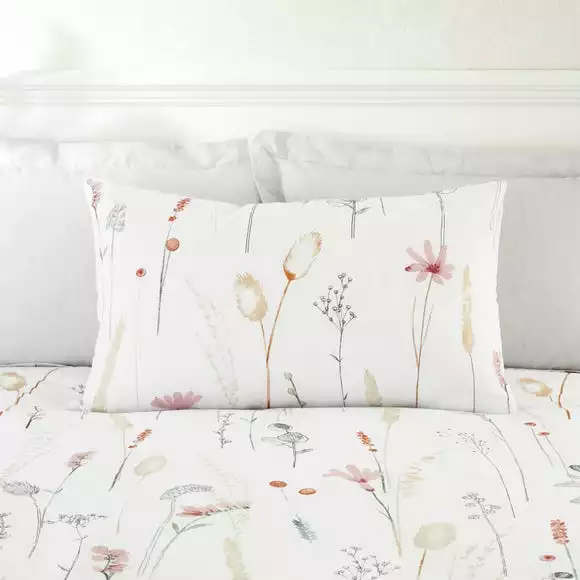 Dunelm Dried Flowers Blush Duvet Cover And Pillowcase Set - Image 5