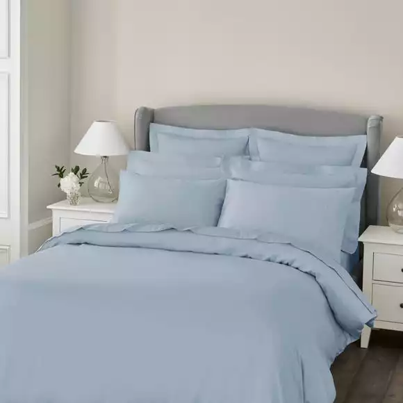 Dorma 300 Thread Count 100% Cotton Sateen Norfolk Blue Duvet Cover