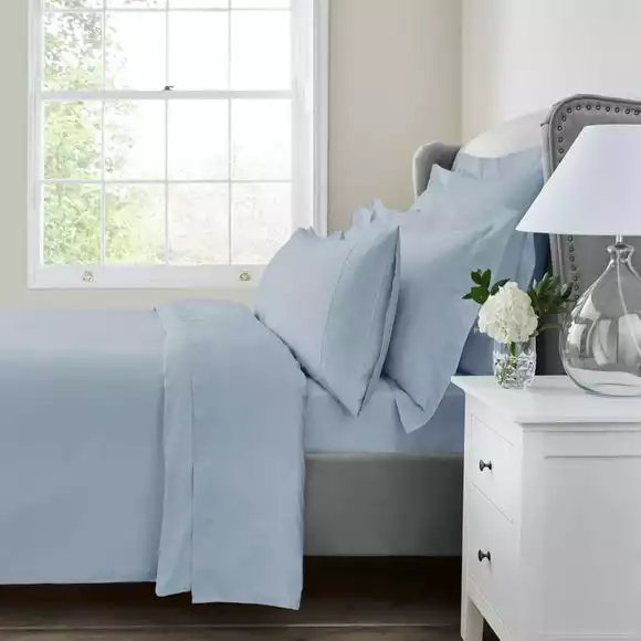 Dorma 300 Thread Count 100% Cotton Sateen Norfolk Blue Duvet Cover - Image 3