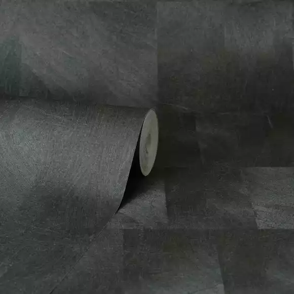 Dunelm Textured Vinyl Square Black Wallpaper - Image 3