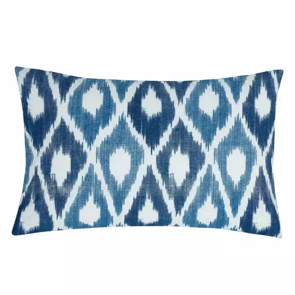 Dunelm Ayla Ikat Blue 100% Cotton Duvet Cover And Pillowcase Set - Image 6