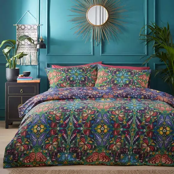 Furn Papilion Reversible Duvet Cover And Pillowcase Set - Image 2