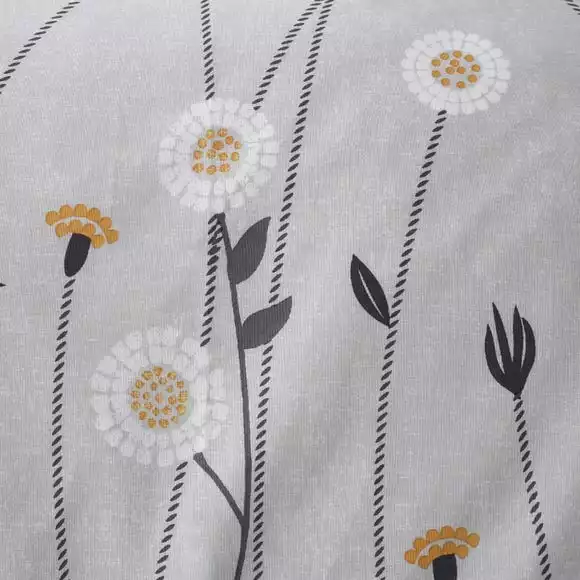 Dunelm Scandi Floral Grey Duvet Cover And Pillowcase Set - Image 3