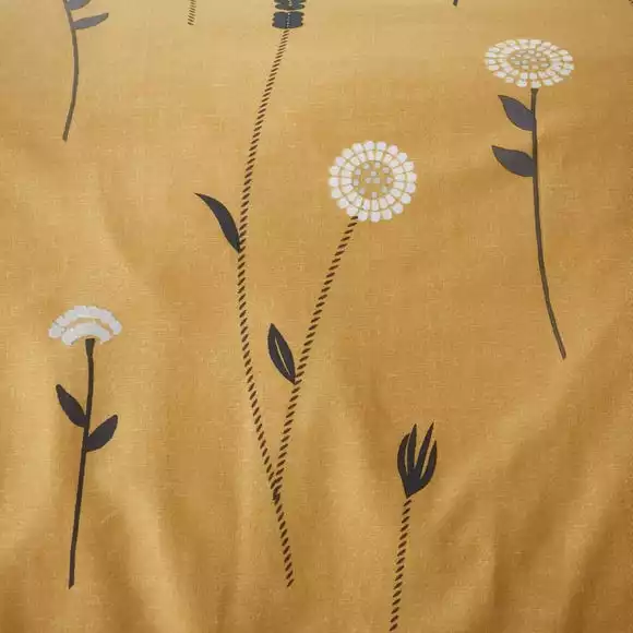 Dunelm Scandi Floral Grey Duvet Cover And Pillowcase Set - Image 5