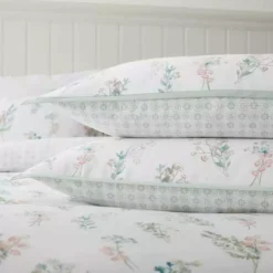 Dorma Beatrice 100% Cotton Standard Pillowcase Pair