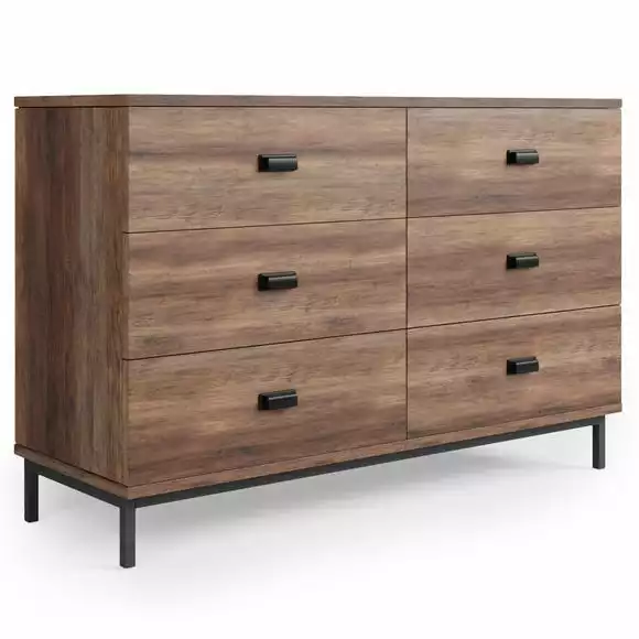 Dunelm Fulton 6 Drawer Chest, Pine Effect - Image 2