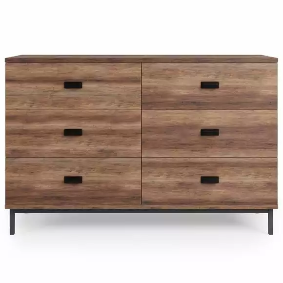 Dunelm Fulton 6 Drawer Chest, Pine Effect - Image 3
