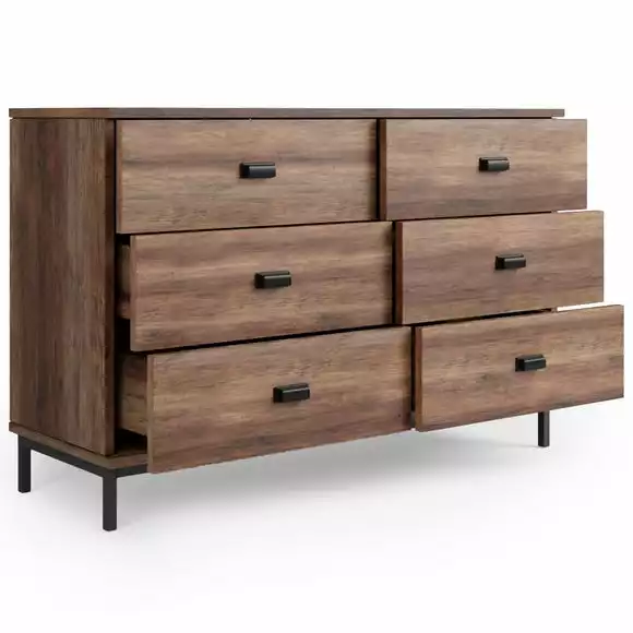 Dunelm Fulton 6 Drawer Chest, Pine Effect - Image 5
