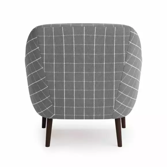 Dunelm Eddie Window Pane Check Tub Armchair - Image 5