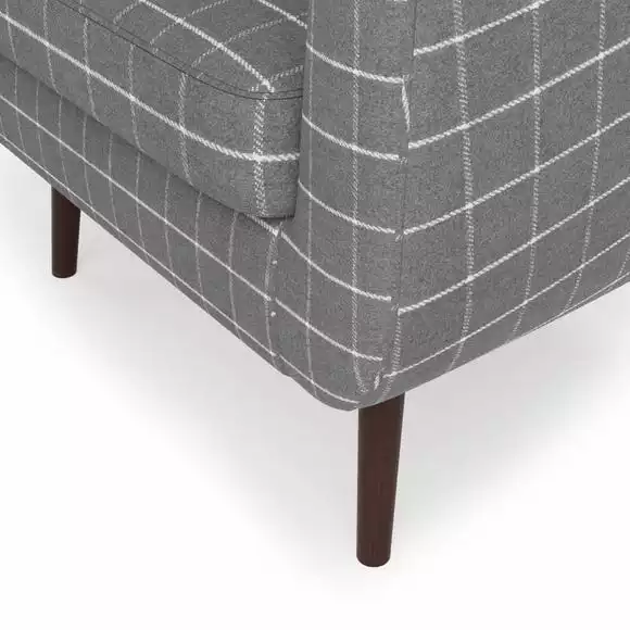 Dunelm Eddie Window Pane Check Tub Armchair - Image 6