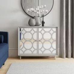 Dunelm Delphi Grey Small Slim Cabinet