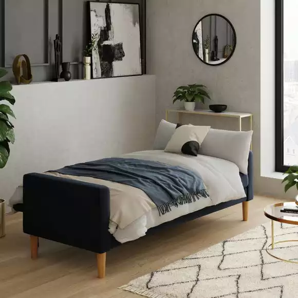 Dunelm Jacob Velvet Sofabed Luxe Navy - Image 4