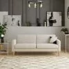 Dunelm Jacob Sherpa Sofa Bed Ivory