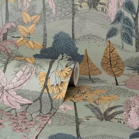 Dunelm Tropical Island Sage Wallpaper - Image 3