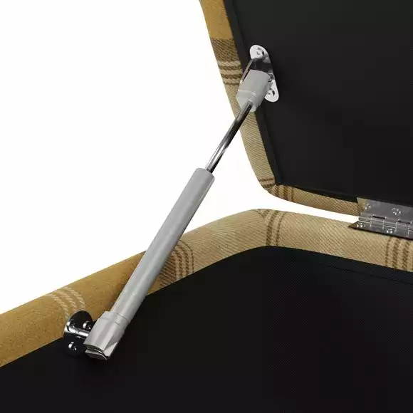 Dunelm Oswald Check Storage Footstool Tapered Leg - Image 6