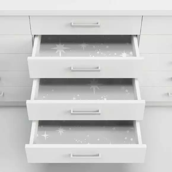 Brewster Scattered Stars Grey Self Adhesive Wallpaper - Image 5