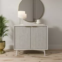 Dunelm Neena Small Sideboard, White Wash Acacia Wood