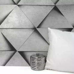 Fine Décor Wallpaper Dimensions Silver Triangle 3D Wallpaper